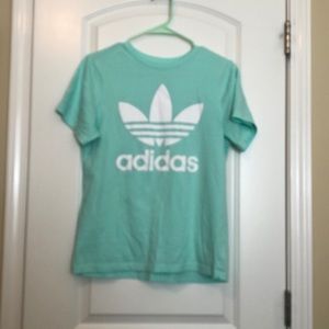 Youth large Adidas mint green t-shirt